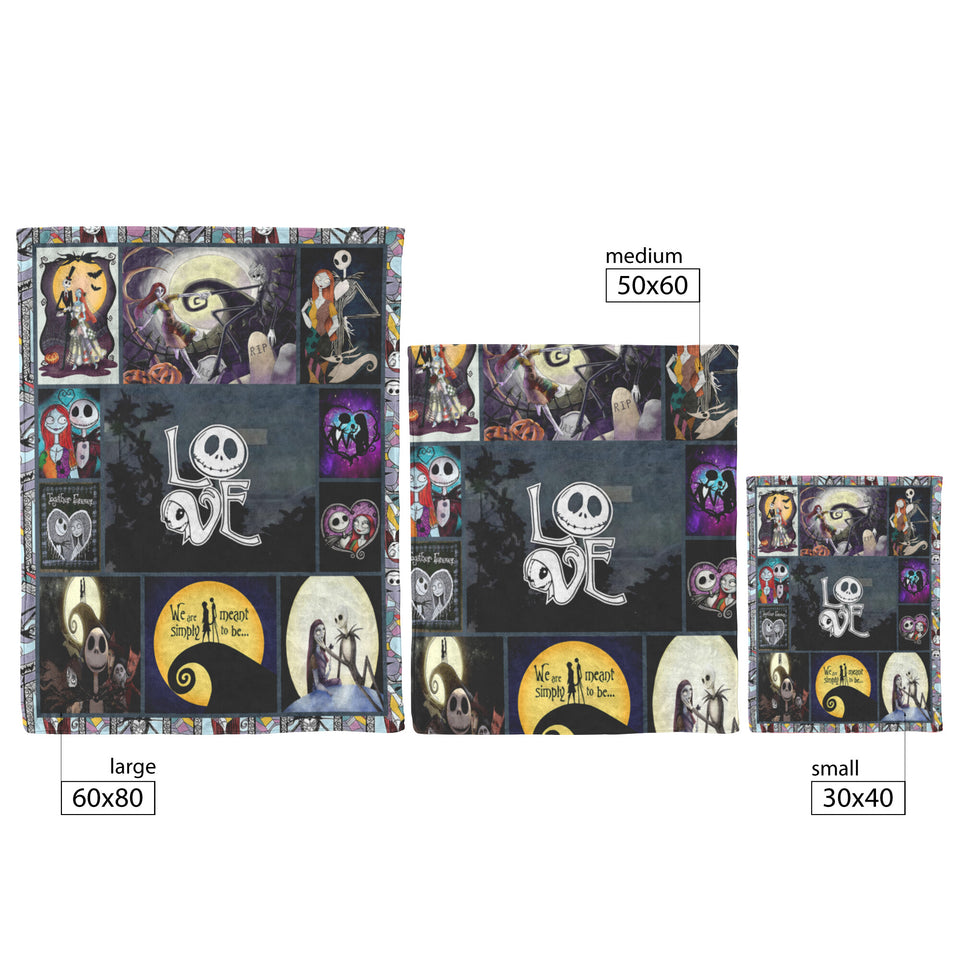 Jack Skellington Fleece, Sherpa Blanket, The Nightmare Before Christmas Quilt