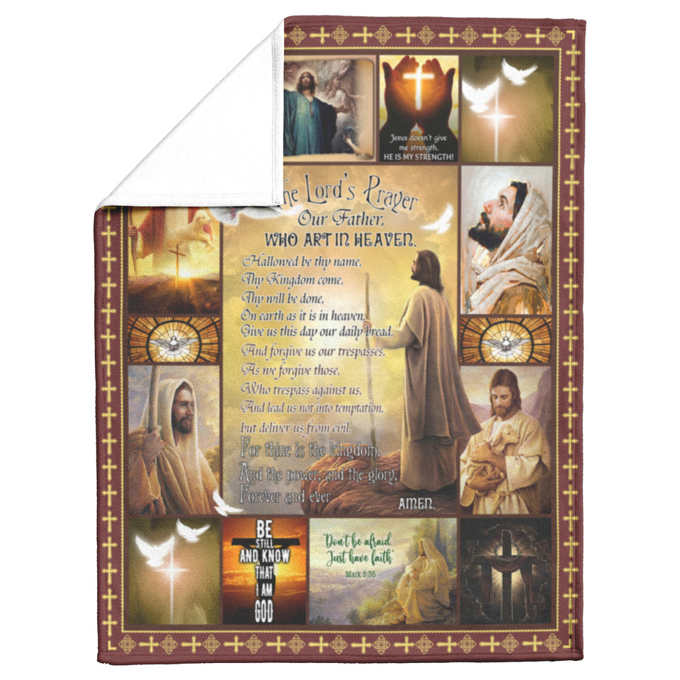 Jesus Christ Blanket, Christian Religious Faith Fleece, Sherpa Blanket