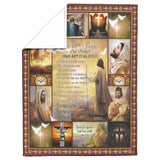 Jesus Christ Blanket, Christian Religious Faith Fleece, Sherpa Blanket
