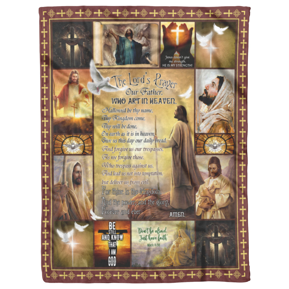 Jesus Christ Blanket, Christian Religious Faith Fleece, Sherpa Blanket