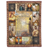 Jesus Christ Blanket, Christian Religious Faith Fleece, Sherpa Blanket