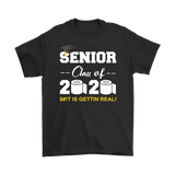 Seniors Class of 2020 S#!t is Gettin Real Toilet Paper Social Distancing T-Shirt - TL