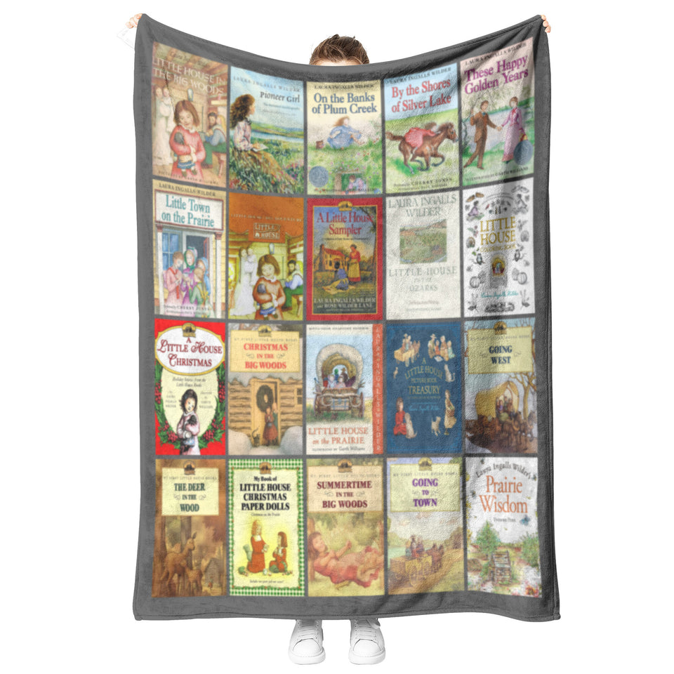 Laura Ingalls Wilder Fleece Sherpa Blanket 50x60