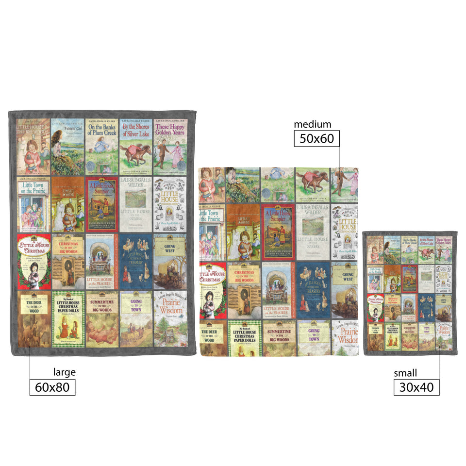 Laura Ingalls Wilder Fleece Sherpa Blanket 50x60