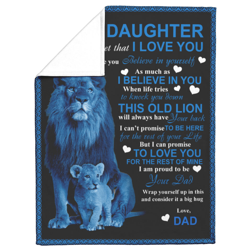 Lion Daughter Blanket With Dad 60x80