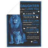 Lion Daughter Blanket With Dad 60x80
