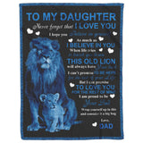 Lion Daughter Blanket With Dad 60x80