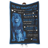 Lion Daughter Blanket With Dad 60x80