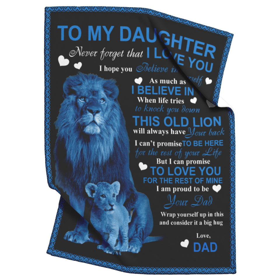Lion Daughter Blanket With Dad 60x80