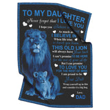 Lion Daughter Blanket With Dad 60x80