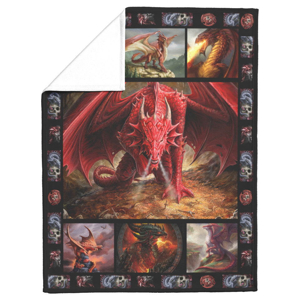 Love Dragon Blanket, Dragon 3D Quilt 60x80