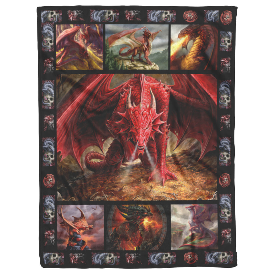 Love Dragon Blanket, Dragon 3D Quilt 60x80