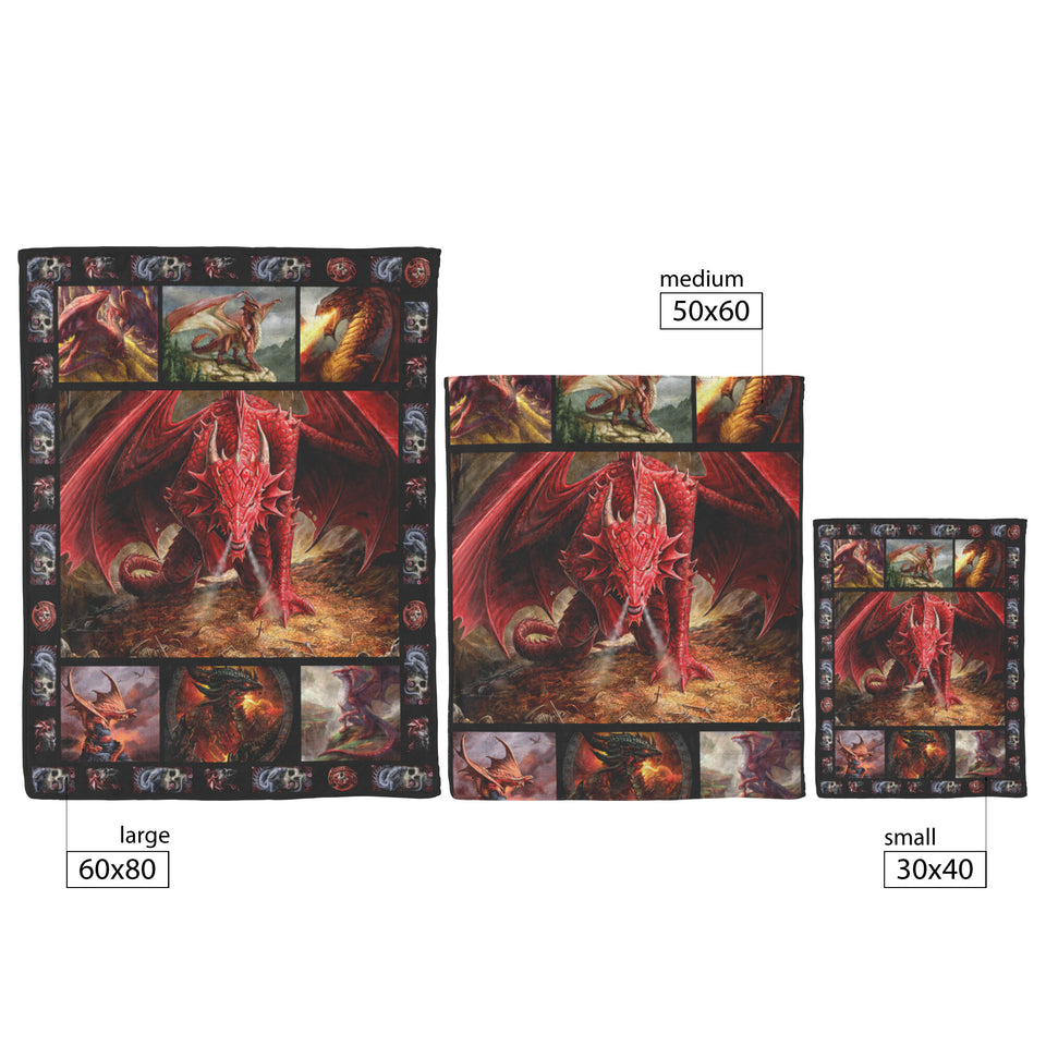 Love Dragon Blanket, Dragon 3D Quilt 60x80