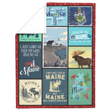 Maine Blanket, Maine State Fleece  60x80