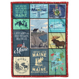 Maine Blanket, Maine State Fleece  60x80
