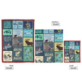 Maine Blanket, Maine State Fleece  60x80