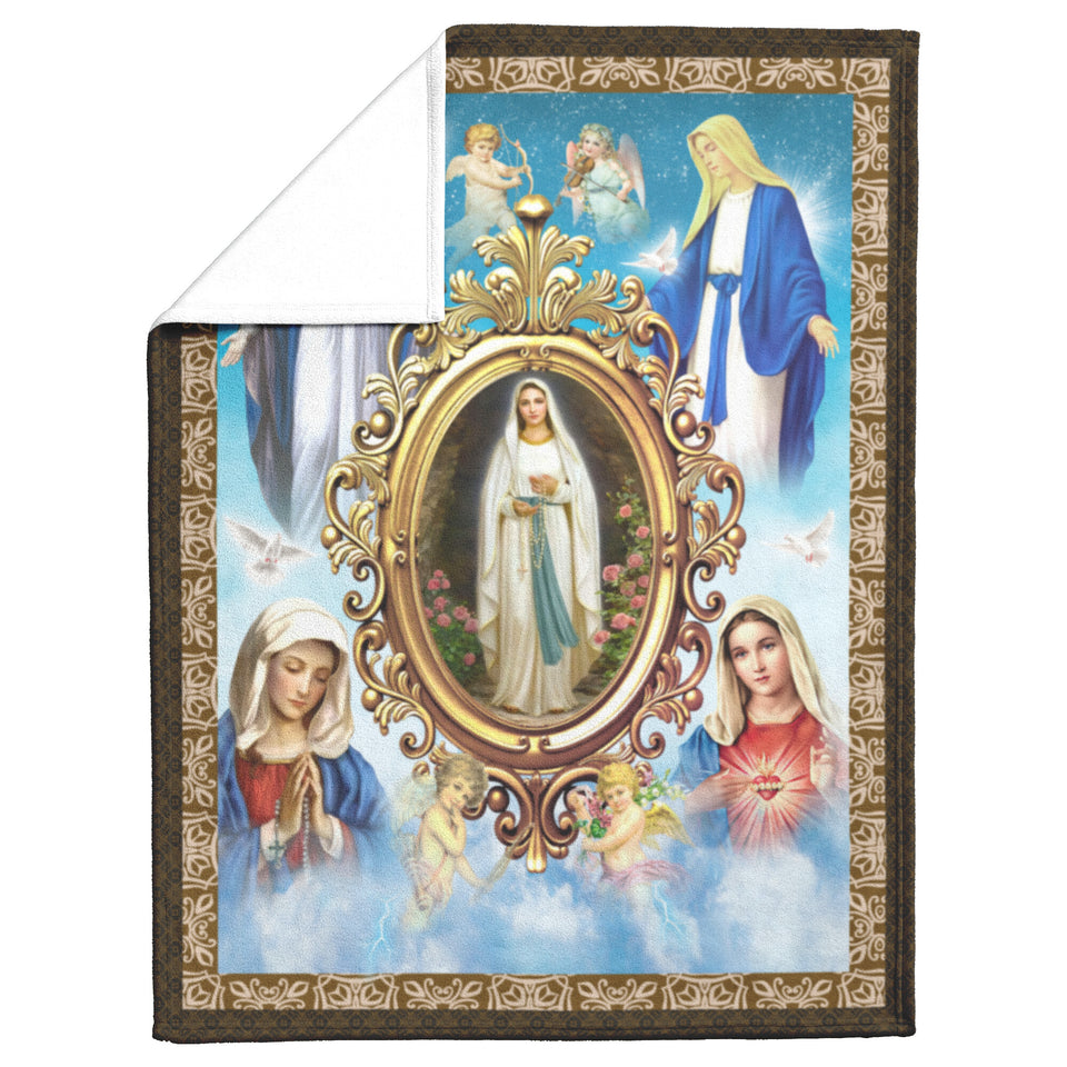 Mary, Mother of Jesus. The Blessed Virgin Mary Blanket copy