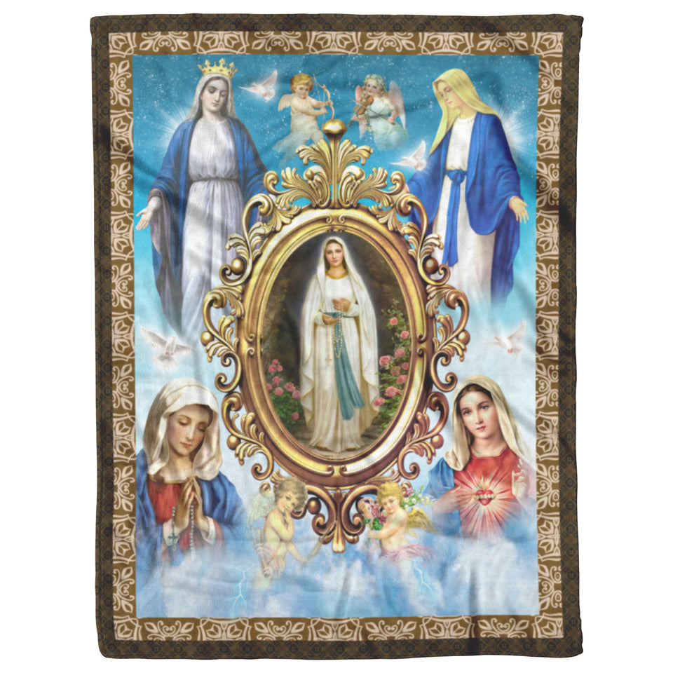 Mary, Mother of Jesus. The Blessed Virgin Mary Blanket copy