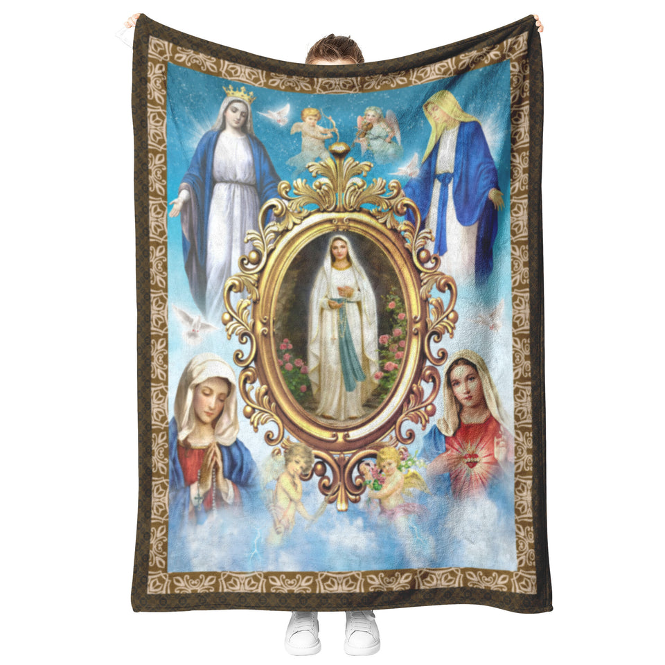 Mary, Mother of Jesus. The Blessed Virgin Mary Blanket copy