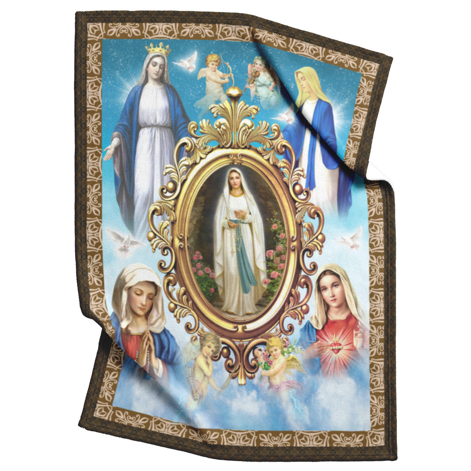 Mary, Mother of Jesus. The Blessed Virgin Mary Blanket copy