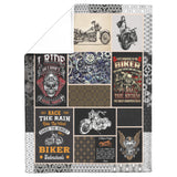 Motorcycle Biker Quilt 2612, King - All Season Quilts