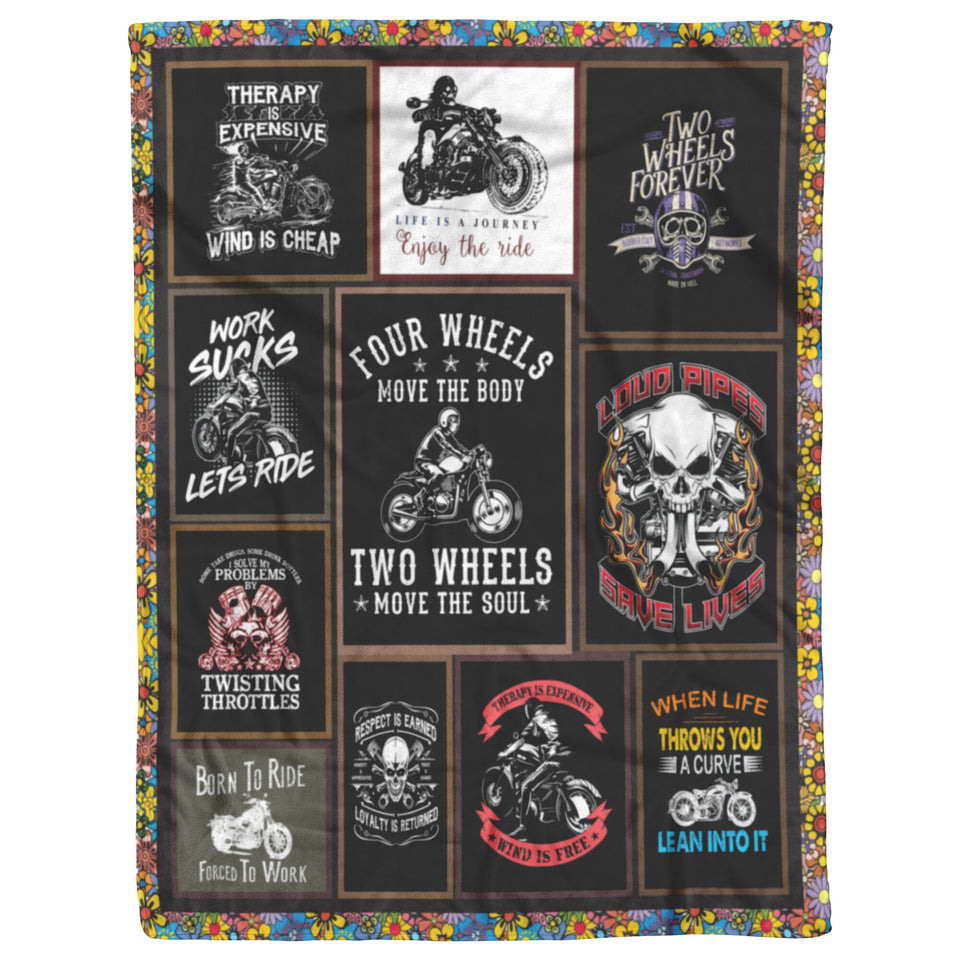 Motorcycle Blanket, Biker Blankets, Rider Blanket