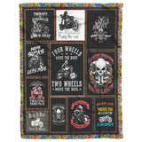 Motorcycle Blanket, Biker Blankets, Rider Blanket