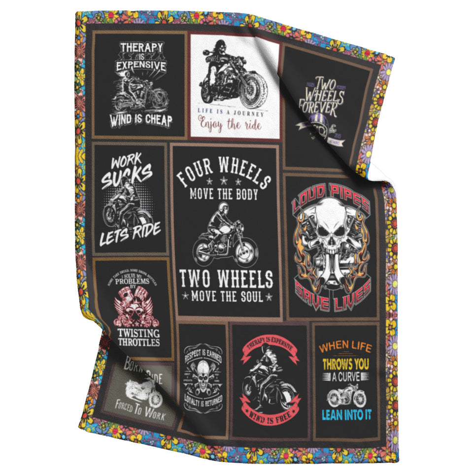 Motorcycle Blanket, Biker Blankets, Rider Blanket