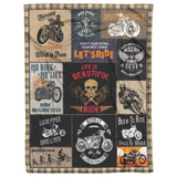Motorcycle Blanket Gifts Flannel Throws Blankets for Men Women for Couch Sofa Bed All Season
