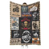 Motorcycle Blanket Gifts Flannel Throws Blankets for Men Women for Couch Sofa Bed All Season