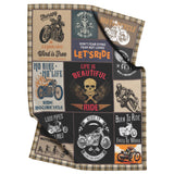 Motorcycle Blanket Gifts Flannel Throws Blankets for Men Women for Couch Sofa Bed All Season