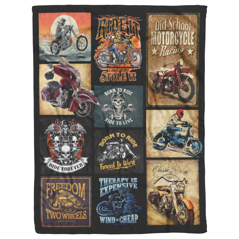 Motorcycle Gifts for Men and Women Throw Blanket