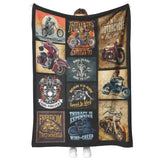 Motorcycle Gifts for Men and Women Throw Blanket
