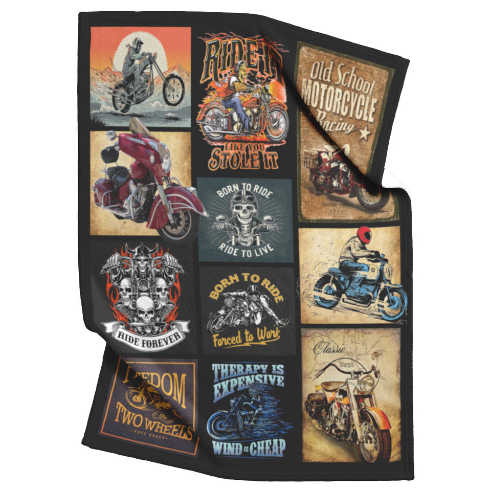 Motorcycle Gifts for Men and Women Throw Blanket