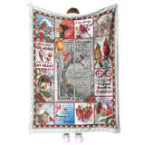 My Soul Knows You are at Peace Cardinal Memory Sign Fleece copy