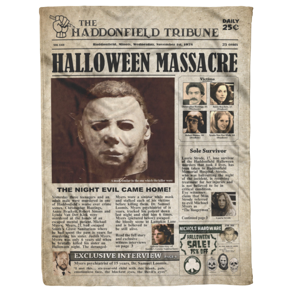 Newspaper M.ichael Myer Blanket
