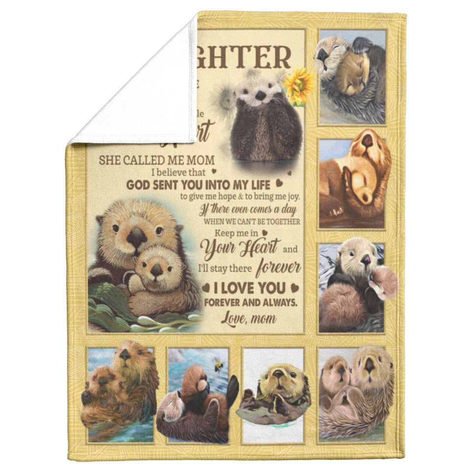 Otters Blanket, To My Daughter Fleece 30x40