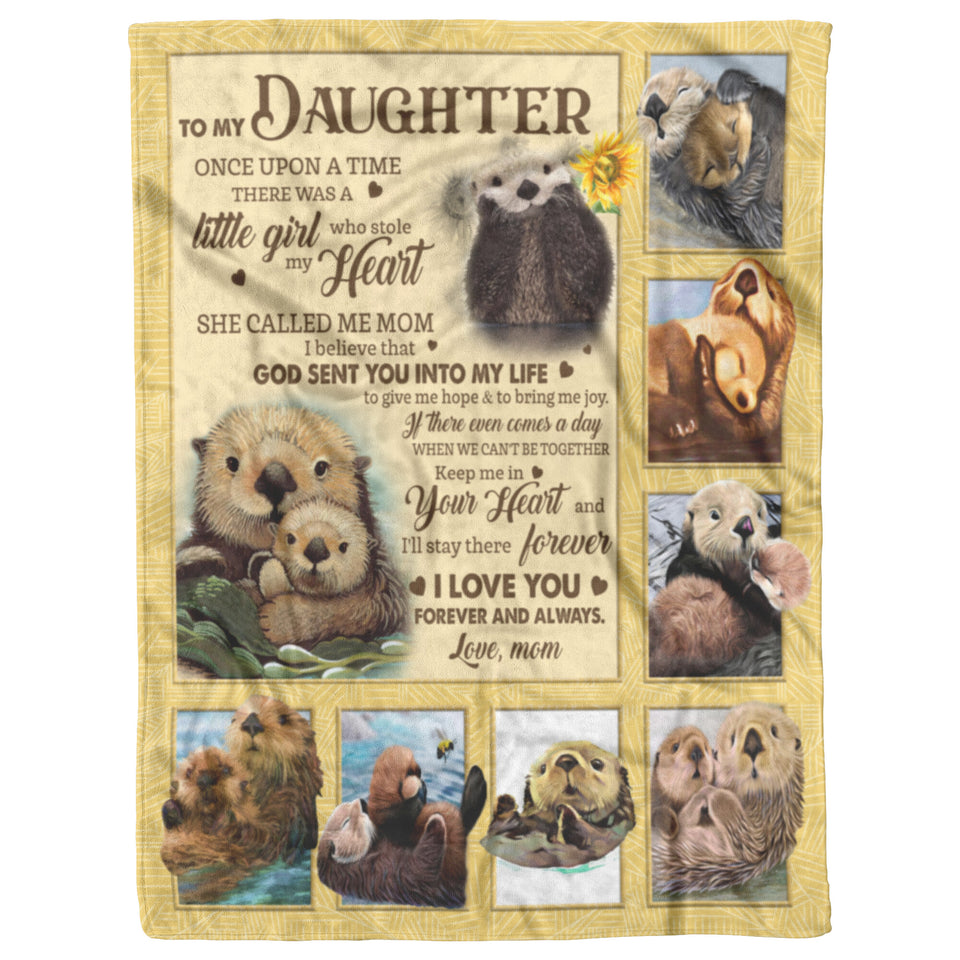 Otters Blanket, To My Daughter Fleece 30x40