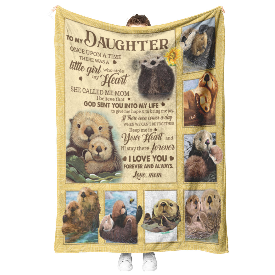 Otters Blanket, To My Daughter Fleece 30x40