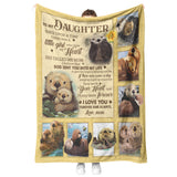 Otters Blanket, To My Daughter Fleece 30x40
