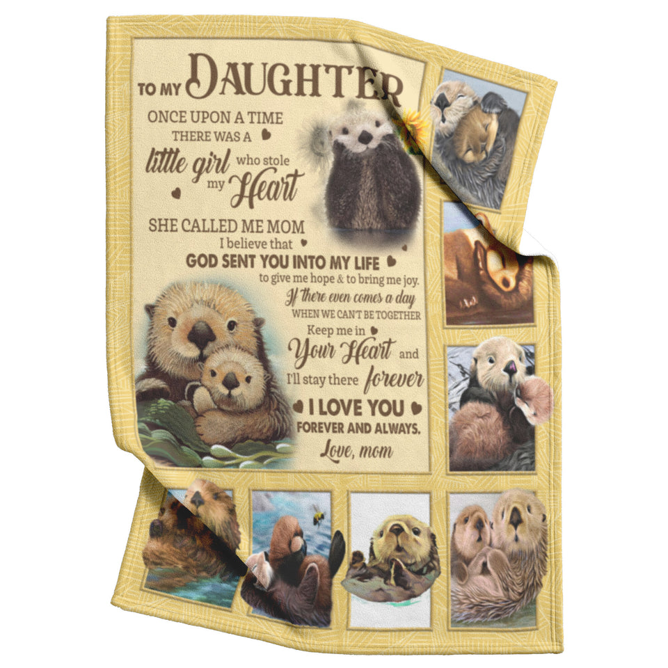 Otters Blanket, To My Daughter Fleece 30x40