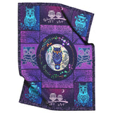 Owl Blanket - Purple