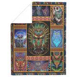 Owl Blanket, Owl Love Fleece, Sherpa Blanket copy