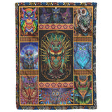 Owl Blanket, Owl Love Fleece, Sherpa Blanket copy