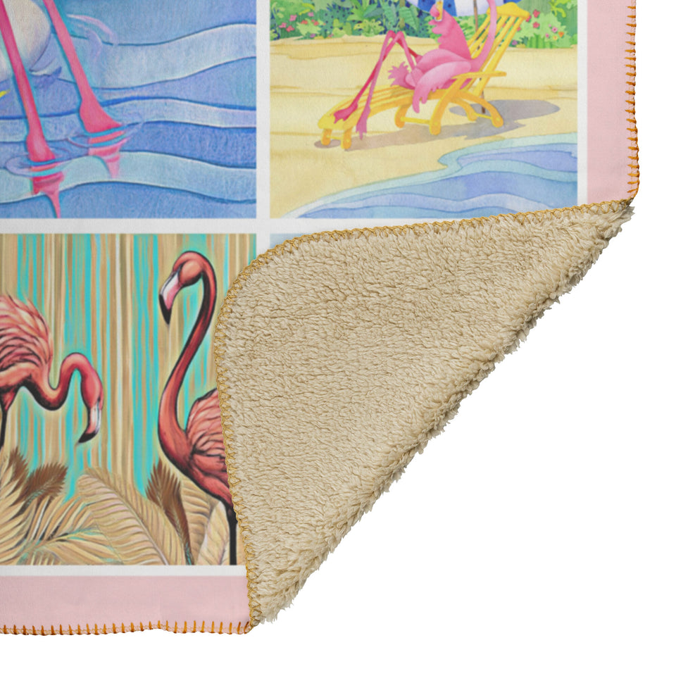 Pink Flamingo Blanket