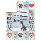 Pitbull Signs From Heaven Show Up To Remind You Love Never Dies Quilt Blanket