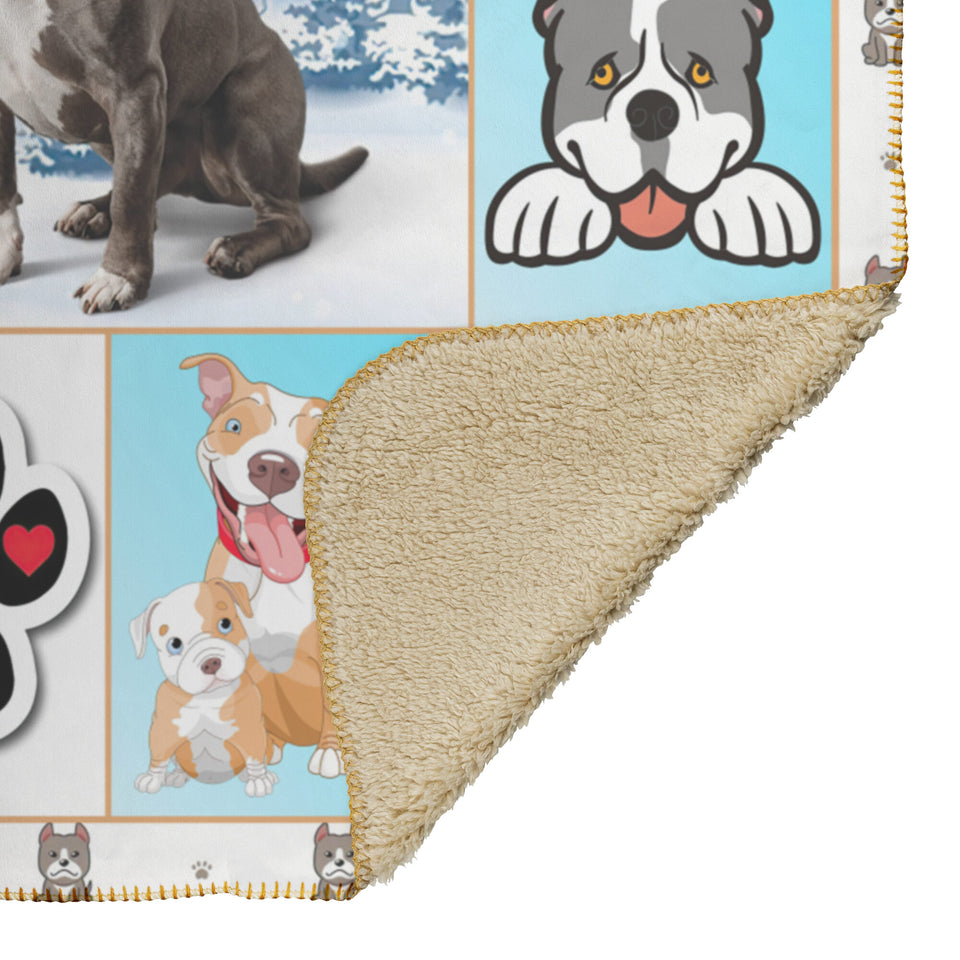 Pitbull Signs From Heaven Show Up To Remind You Love Never Dies Quilt Blanket