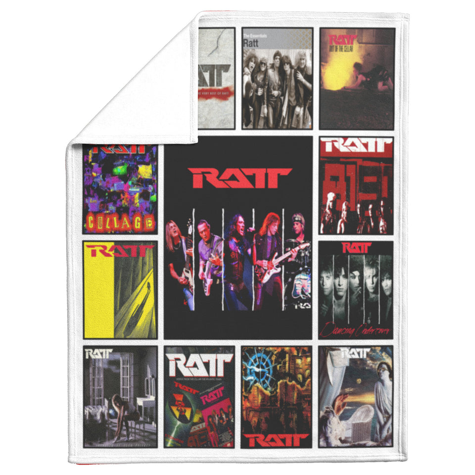Ratt Blanket, Ratt Band Fleece, Sherpa Blanket For Fans 60x80