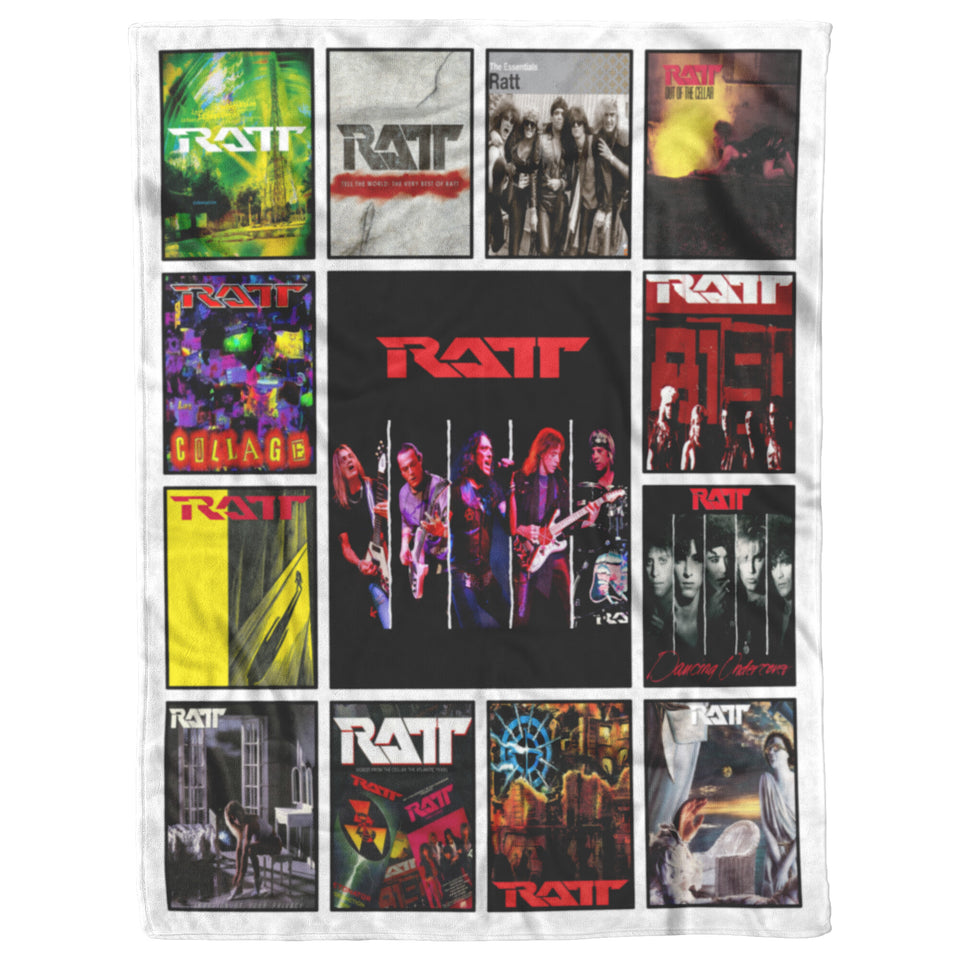 Ratt Blanket, Ratt Band Fleece, Sherpa Blanket For Fans 60x80