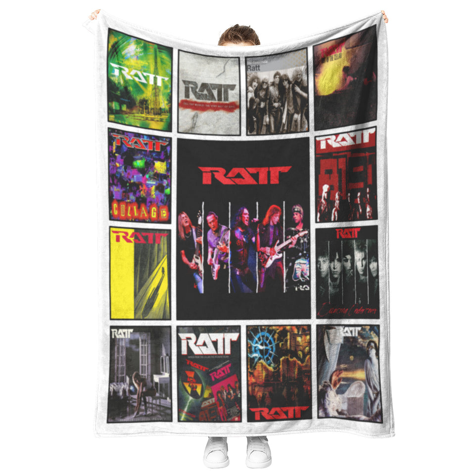 Ratt Blanket, Ratt Band Fleece, Sherpa Blanket For Fans 60x80